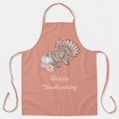 Happy Thanksgiving Turkey Apron Schort (Voorkant)