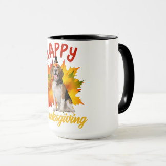 Happy Thanksgiving Turkey Beagle Hondenliefhebber Mok