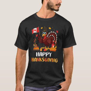 Happy Thanksgiving Turkey Canada vlag Canada Tha T-shirt
