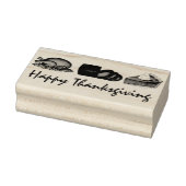 Happy Thanksgiving Turkey Cranberry Pumpkin Pie Rubberstempel (Stempel)