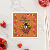 Happy Thanksgiving Turkey Dinner Napkins Servetten (Insitu)