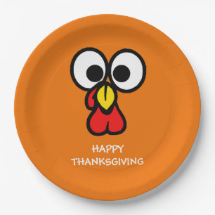 Happy Thanksgiving Turkey Dinner Party Papieren Bordje