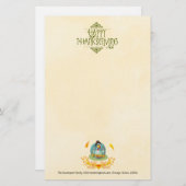 Happy Thanksgiving Turkey Eking Pumpkin Pie Briefpapier (Voorkant / Achterkant)
