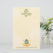 Happy Thanksgiving Turkey Eking Pumpkin Pie Briefpapier (Staand voorkant)