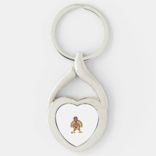 Happy Thanksgiving Turkey Football Dad Mannen Sleutelhanger