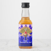 Happy Thanksgiving Turkey, gepersonaliseerd Likeurfles Etiket (Voorkant)