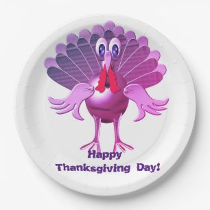 Happy Thanksgiving Turkey, gepersonaliseerd Papieren Bordje