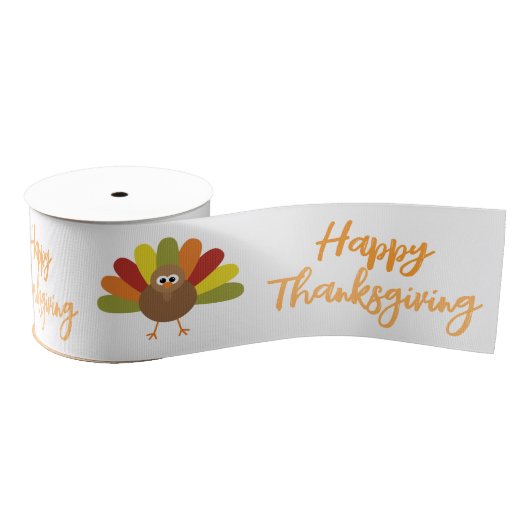 Happy Thanksgiving Turkey Grosgrain Lint (Spoel)