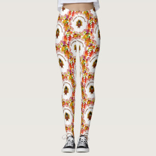Happy Thanksgiving Turkey omsingelde Fall Leaves Leggings