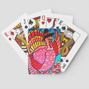 HAPPY THANKSGIVING TURKEY-speelkaarten Pokerkaarten
