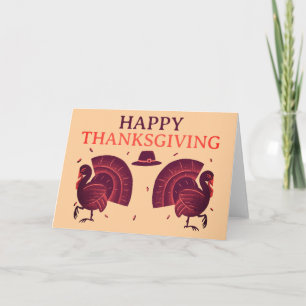Happy Thanksgiving Turkey Wenskaart Kaart