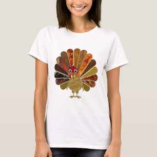 Happy Thanksgiving Turkey - Women's T-Shirt