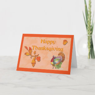 Happy Thanksgiving Turkije Feestdagen Kaart