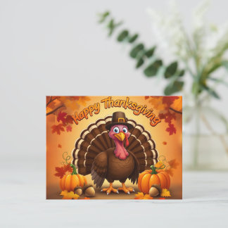 Happy Thanksgiving Turkije Feestdagenkaart