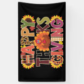 Happy Thanksgiving Turkije Grappig pompoenseizoen Spandoek (Verticaal)