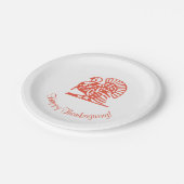 Happy Thanksgiving Turkije Oranje papier Bord (Gekanteld)