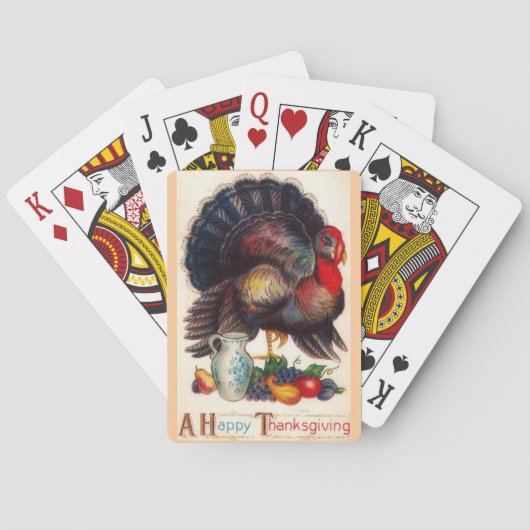 Happy Thanksgiving  Turkije Pokerkaarten (Achterkant)