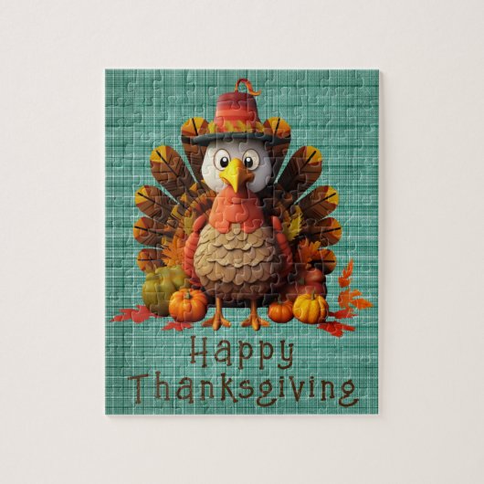 Happy Thanksgiving Turkije Puzzel Legpuzzel (Verticaal)