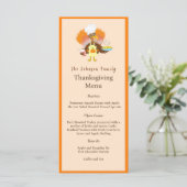 Happy Thanksgiving Turkije Serving Pie & Ice Cream Menu (Staand voorkant)