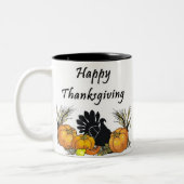 Happy Thanksgiving Tweekleurige Koffiemok (Links)