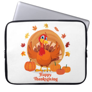 Happy Thanksgiving Typografie Laptop Sleeve