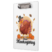 Happy Thanksgiving Typography Clipboard Klembord (Links)