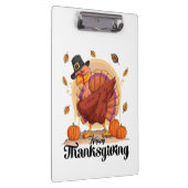 Happy Thanksgiving Typography Clipboard Klembord (Rechts)