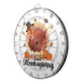 Happy Thanksgiving Typography Dartboard Dartbord (Voorkant Rechts)