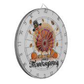 Happy Thanksgiving Typography Dartboard Dartbord (Voorkant Links)