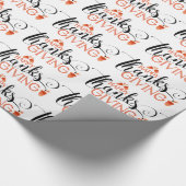 Happy Thanksgiving Typography Design Pattern Cadeaupapier (Hoek)