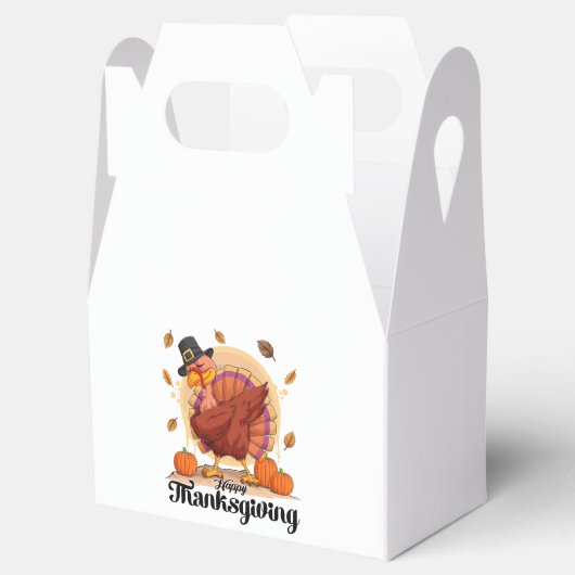 Happy Thanksgiving Typography Favor Box Bedankdoosjes (Geopend)