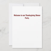 Happy Thanksgiving-uitnodiging Kaart (Achterkant)