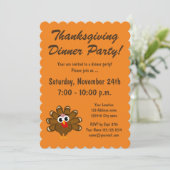 Happy Thanksgiving: uitnodiging voor het diner in  (Staand voorkant)