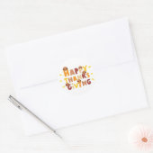 Happy Thanksgiving uniek cadeau Ronde Sticker (Envelop)