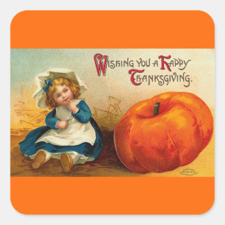  Happy Thanksgiving Vakantie Vierkante Sticker