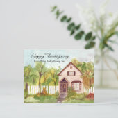 Happy Thanksgiving van makelaar Custom Name Feestdagenkaart (Staand voorkant)