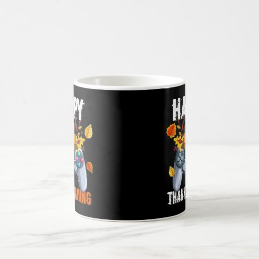 Happy Thanksgiving Video Game Controller Pilgrim C Koffiemok (Center)