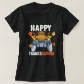 Happy Thanksgiving Video Game Controller Pilgrim C T-shirt (Design voorkant)