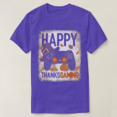 Happy Thanksgiving Video Game Controller Pilgrim C T-shirt (Design voorkant)