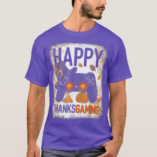 Happy Thanksgiving Video Game Controller Pilgrim C T-shirt
