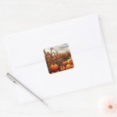 Happy Thanksgiving Vierkante Sticker (Envelop)