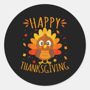 Happy Thanksgiving voor de dag van de dag in Turki Ronde Sticker