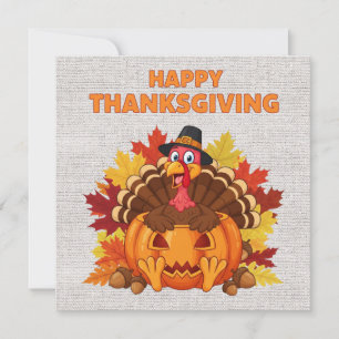 Happy Thanksgiving Wenskaart Feestdagenkaart
