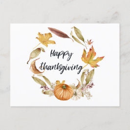 Happy Thanksgiving, Wenskaart in het najaar Briefkaart