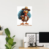 Happy Thanksgiving Western Turkije Poster (Thuiskantoor)