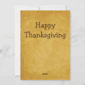 Happy Thanksgiving Westerne Turkije Kaart (Achterkant)