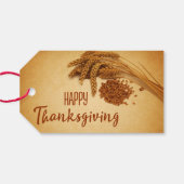  Happy Thanksgiving Wheat Corn Cadeaulabel (Achterkant Horizontaal)