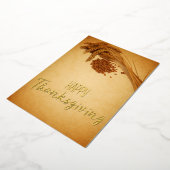  Happy Thanksgiving Wheat Corn Folie Feestdagenkaart (Gedraaid)