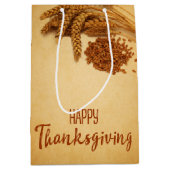  Happy Thanksgiving Wheat Corn Medium Cadeauzakje (Voorkant)