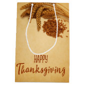  Happy Thanksgiving Wheat Corn Medium Cadeauzakje (Achterkant)
